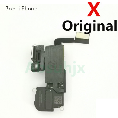 oben Vorderseite Ohrhörer biegen Kabel Für iPhone X XS XR 11 Profi Max 12 Mini Sensor Nähe Kleine Kopfhörer Ohr lautsprecher Headset Teile: Orange