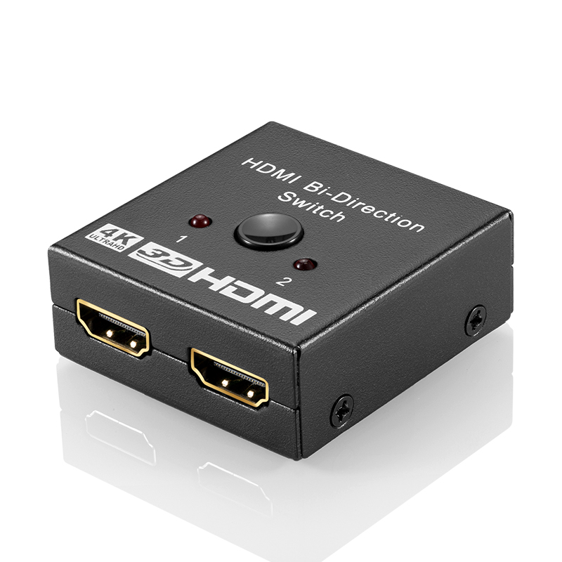 4K Hdmi Switch 2 Poorten Bi-Directionele 1X2/2X1 Hdmi Switcher Splitter Ondersteunt ultra Hd 4K 1080P 3D Hdr Hdcp Voor PS4 Xbox Hdtv