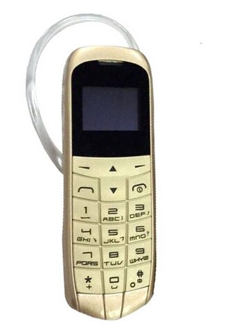 Long-cz  j8 mini bluetooth telefon med håndfri bluetooth dialer bluetooth hovedtelefon funktion fm single micro sim card 3 farver: Fuldt guld