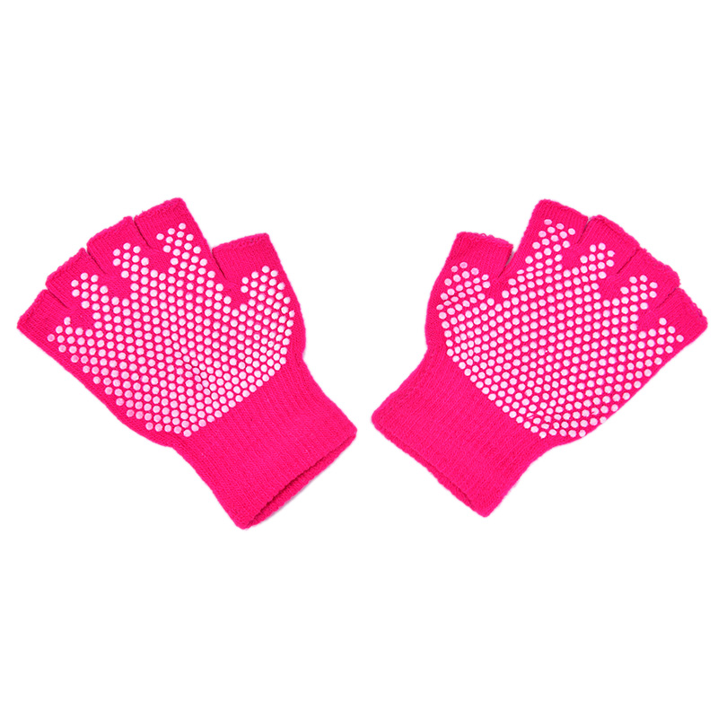 Yoga Gloves Fitness Lady Non-slip Glove Sports Exercise Training Half Fingers Woman acrylic cotton Mittens