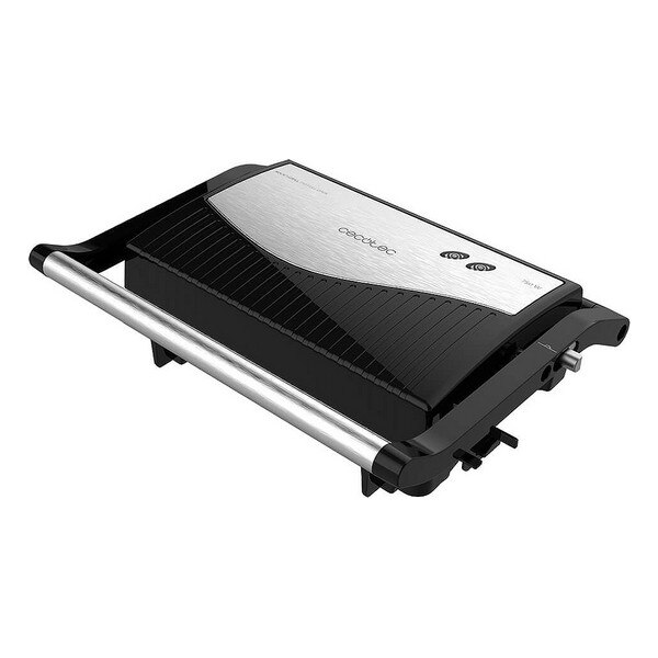 barbecue Elettrico Cecotec musica rock'nGrill 750 pieno aprire 750W Nero Grigio