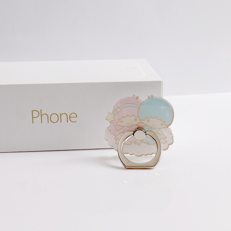 Phone Holder Ring cute Mobile Phone Stand Rings Finger Ring Holder Cute Melody Twins Star suporte celular for iPhone: 4