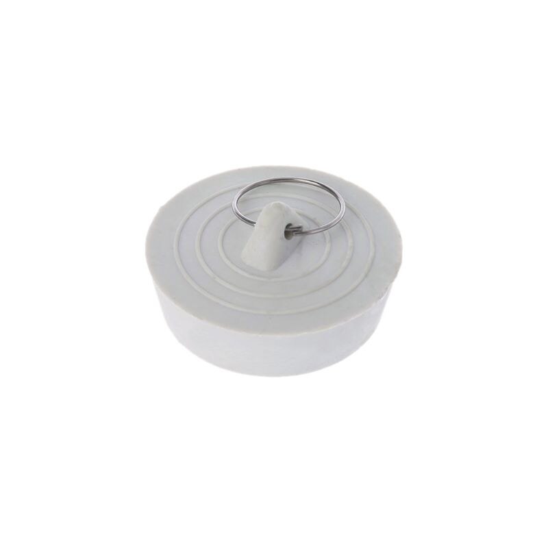 Gummi vask drænproppestop med hængende ring til badekar køkken badeværelse: 4.5 x 4 x 1.3cm