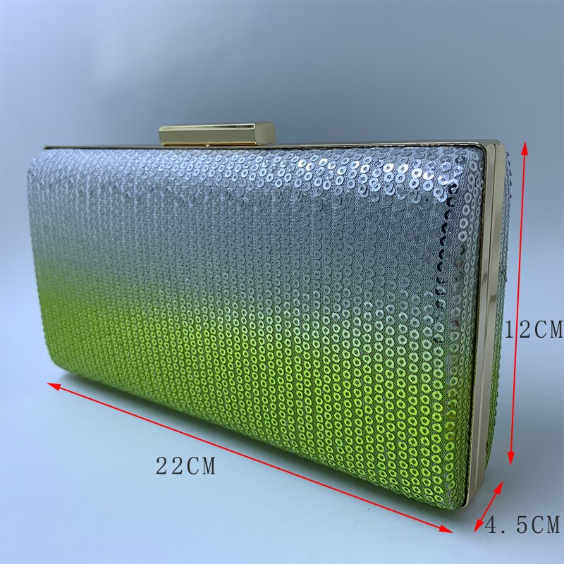 Nuphia Neue Frauen Handtasche Bote Taschen Schulter Tasche Dame Pailletten Kasten Kupplung Tasche Abend Taschen Grün Lila