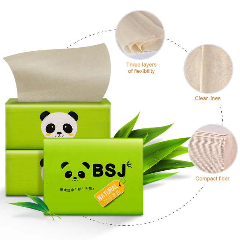 Household Natural Color Panda Paper Towels For Home Kitchen Cleaning Tools Accessories Cleaning Toilet Papers 100 Sheets