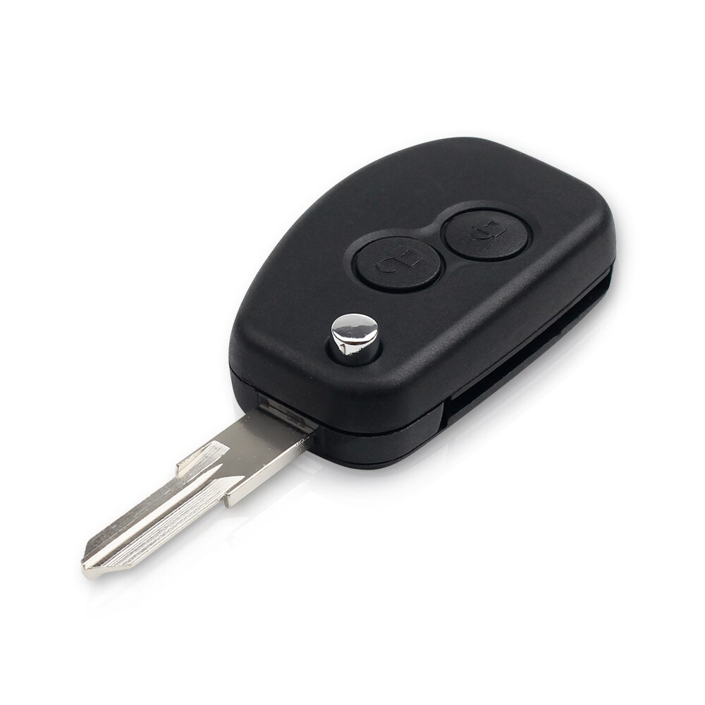 KEYYOU-coque pour clé télécommande pliable à 2 boutons, vierge, pour voiture Renault Dacia Modus Duster, Clio Espace, pour modification