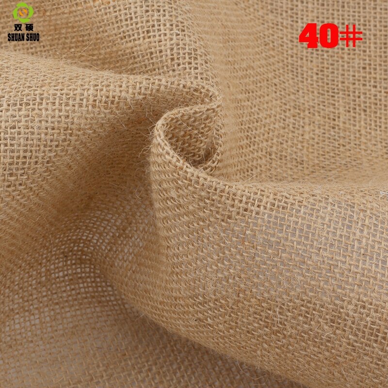 ShuanShuo 30 #-80 # tela de yute saco de lino tela para trabajo manual DIY, bolsas de almacenamiento decoración de Navidad 160*50cm