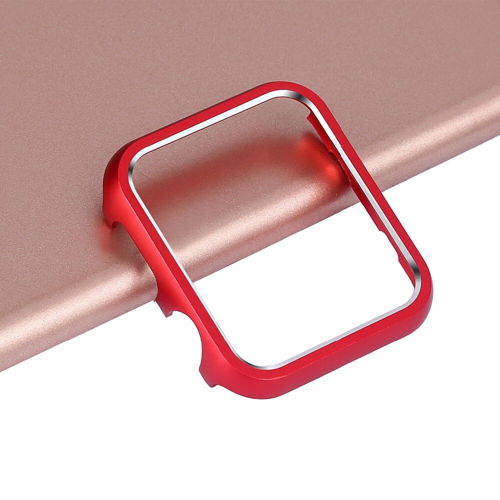 Luxury case for apple watch 6 apple watch case 44mm 40mm38mm 42mm Aluminum Metal protector bumper cover Apple watch series SE 5: Red / 38mm