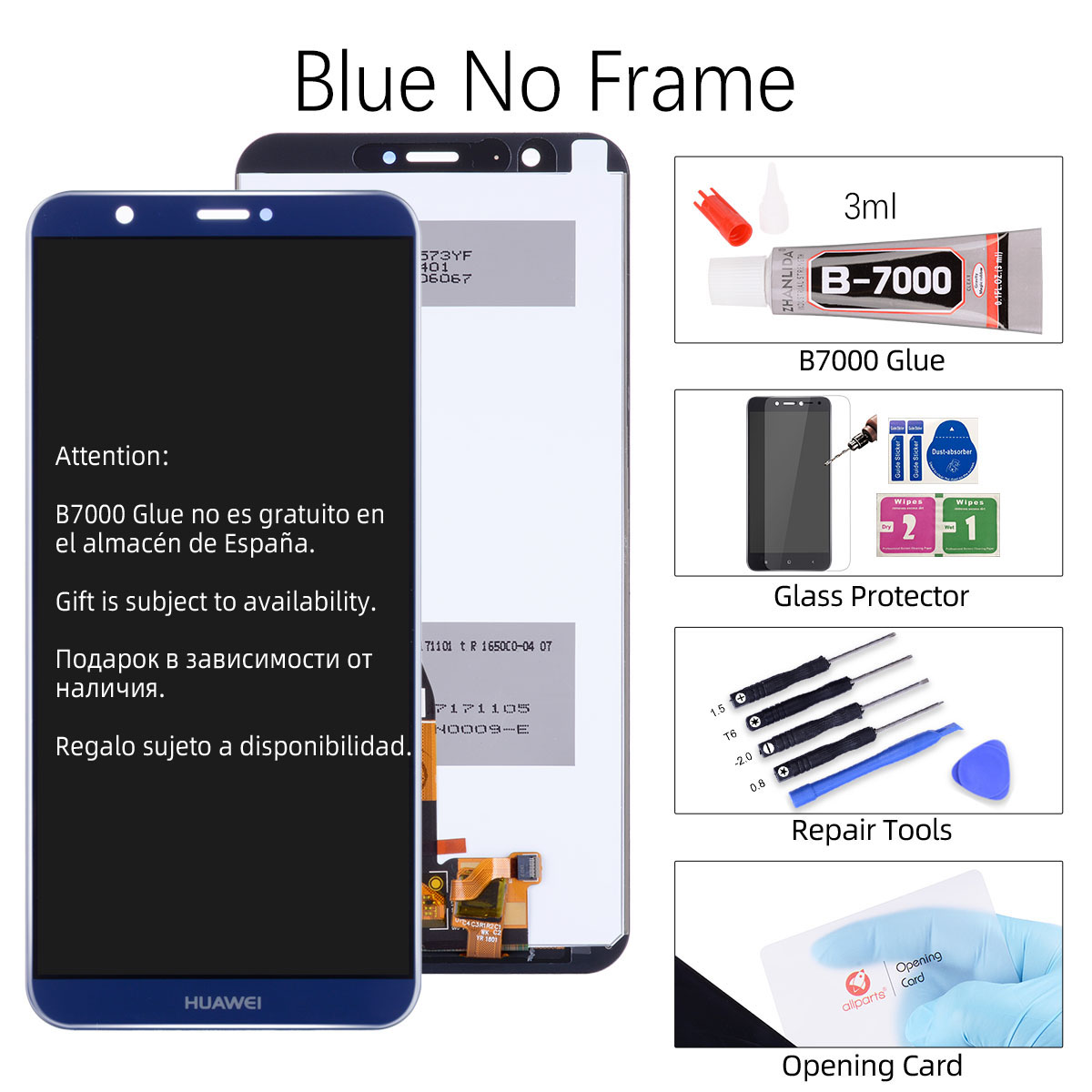 Originele Display Voor Huawei P Smart Lcd Touch Screen met Frame Voor Huawei P Smart Lcd-scherm Fig-lx3 LX1 l21 L22 LCD: No Frame Blue