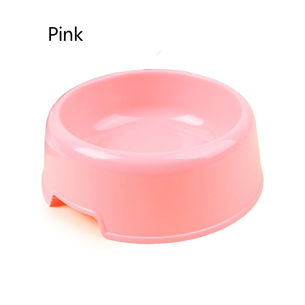 Cuenco de plástico para perros, gatos, perros, comedero, cuenco de agua para mascotas, gatos, cachorros, cuenco de comida, plato de agua, accesorios de colores: Rosa
