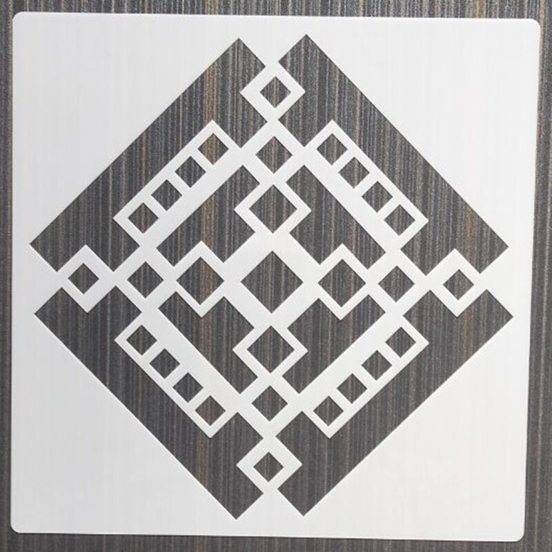 1Pcs 20*20Cm Eenvoudige Mandala Diy Gelaagdheid Stencils Muur Schilderen Meubels Plakboek Kleuring Embossing Album Decoratieve Template: Paars