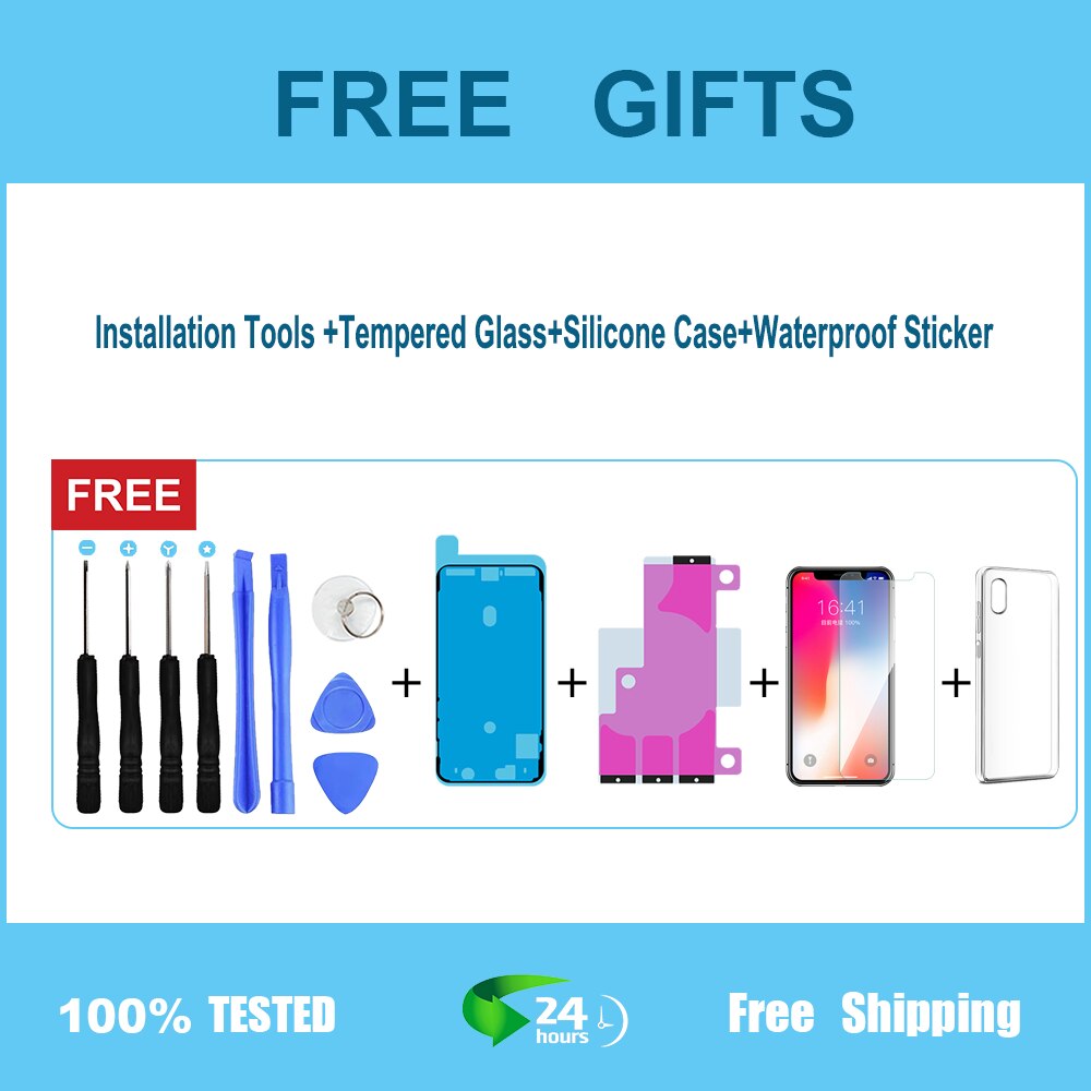 RJ Screen For iPhone X Xs Max 11 12 LCD Display Touch Screen Digitizer Assembly No Dead Pixel Replacement Parts True tone