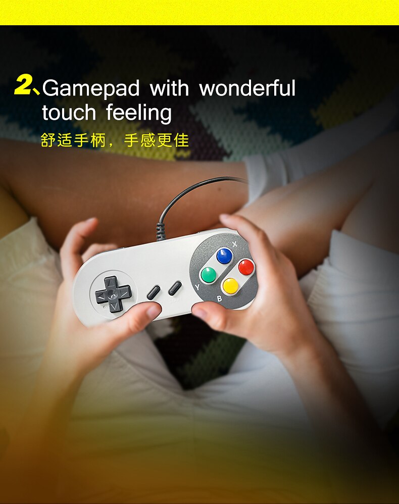 SNES US version mini game console HDMI 621 high-definition red and white machine double versus TV game console