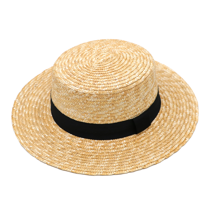 Sombrero de paja panamá para mujer DANA XU, sombrero de sol de playa con visera ancha, sombrero de paja enrolladas UPF 30 +: Brim 7CM