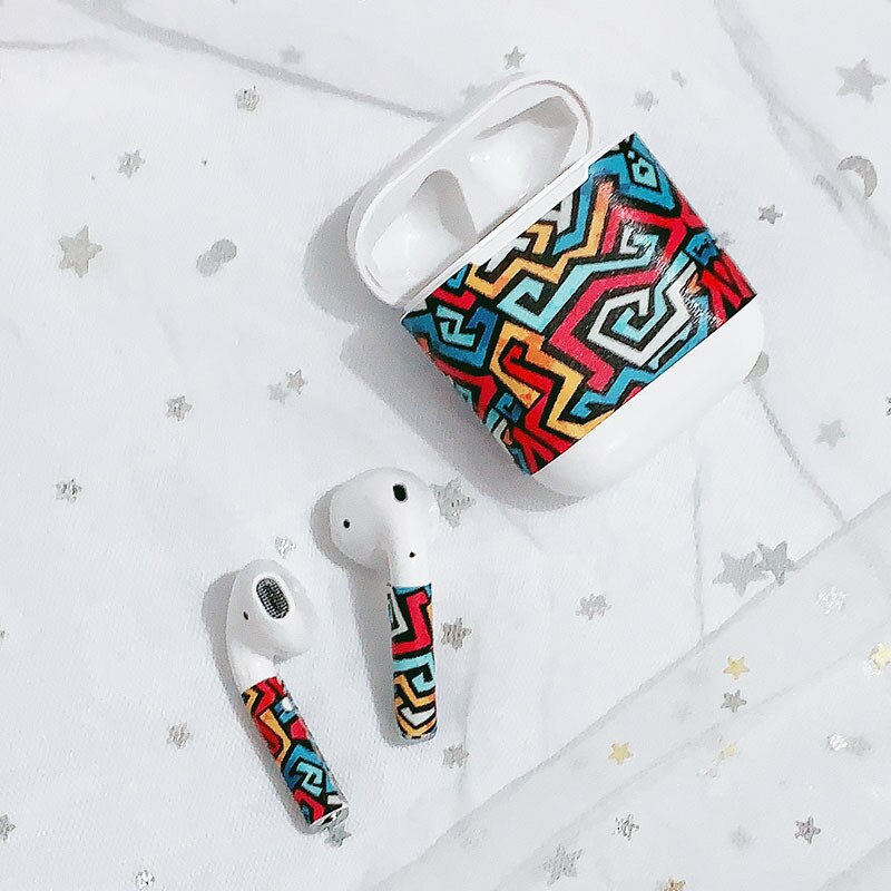 Applicable airpods Apple Bluetooth wireless headset stickers headset box cool watercolor dust protection film