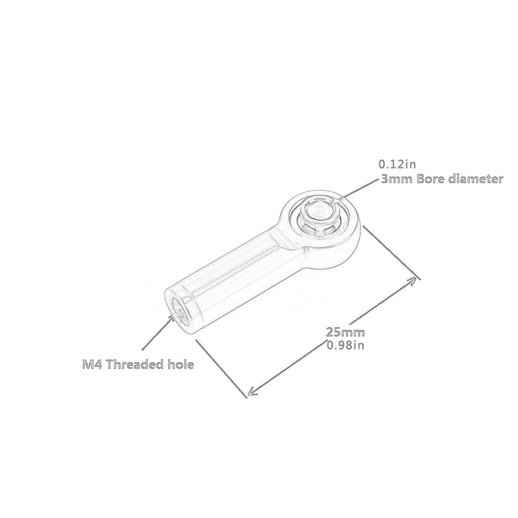 10Pcs M4 Metalen Tie Push Link Rod End Joint Ball Head Holder Voor 1/8 & 1/10 Rc Truck Buggy crawler Auto Accessoire