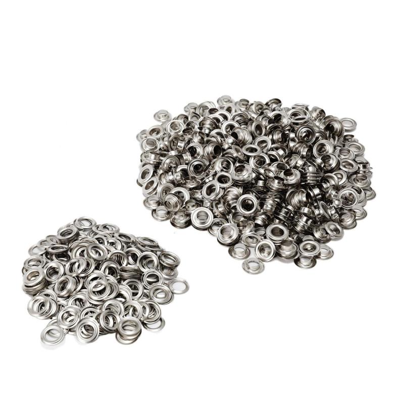 Hand Press Grommet Button Eyelet Tool with 500pc Grommet Eyelets Household Pincer Setter Banner for Cloth Shoe Bag Canvas Eyelet