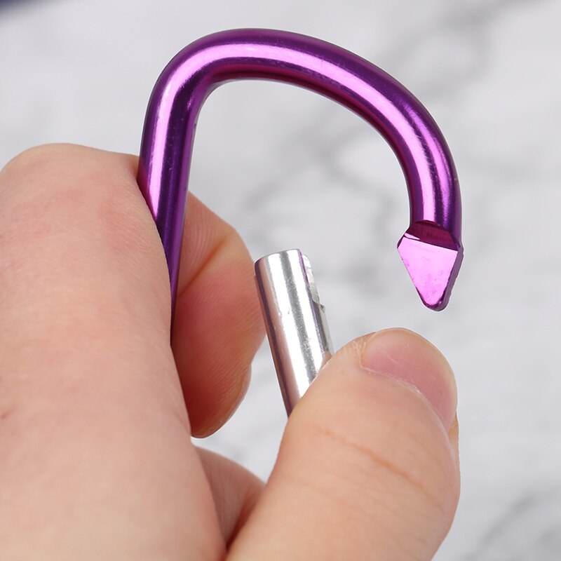 Karabijnhaak klimmen 8cm vergrendelbare type d snelsluiting karabijnhaak gesp gesp hangende aluminium moer rugzak gesp