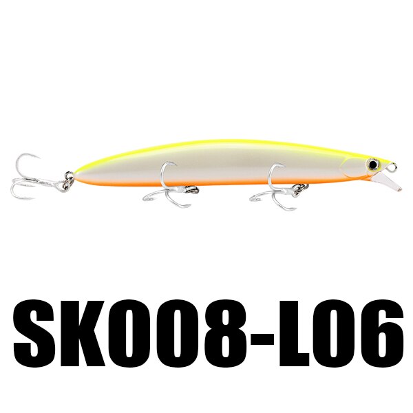 SeaKnight Brand SK008 Series 8PCS/Lot Minnow Fishing Lures 20g 125mm 0.3~0.9M Artificial Hard Bait 3D Eyes 3 Hooks Fishing Lure: 8 Pieces Color L06