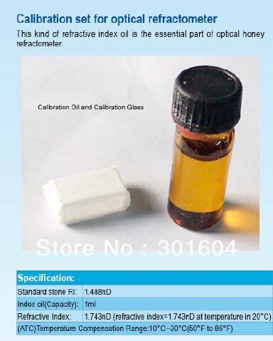 Detail håndholdt brix honning frugt refraktometer (ntr) rhbn -92 tatc med kalibreringsolie sæt