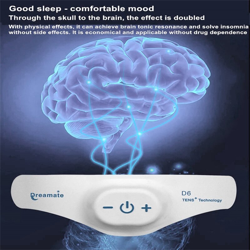 Masseur de tête électrique TENS sans fil, soulagement des maux de tête et de la Migraine, relaxation de la douleur, pétrissage, Machine d&#39;aide au sommeil