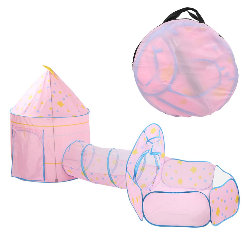 Portatile Bambini I Bambini Giocano Casa Tenda Up Tende Da Spiaggia Piscina di Palline Tenda Con Cortile Con Giardino di Gioco Strisciando Pieghevole Tenda Giocattolo: Three kits 2