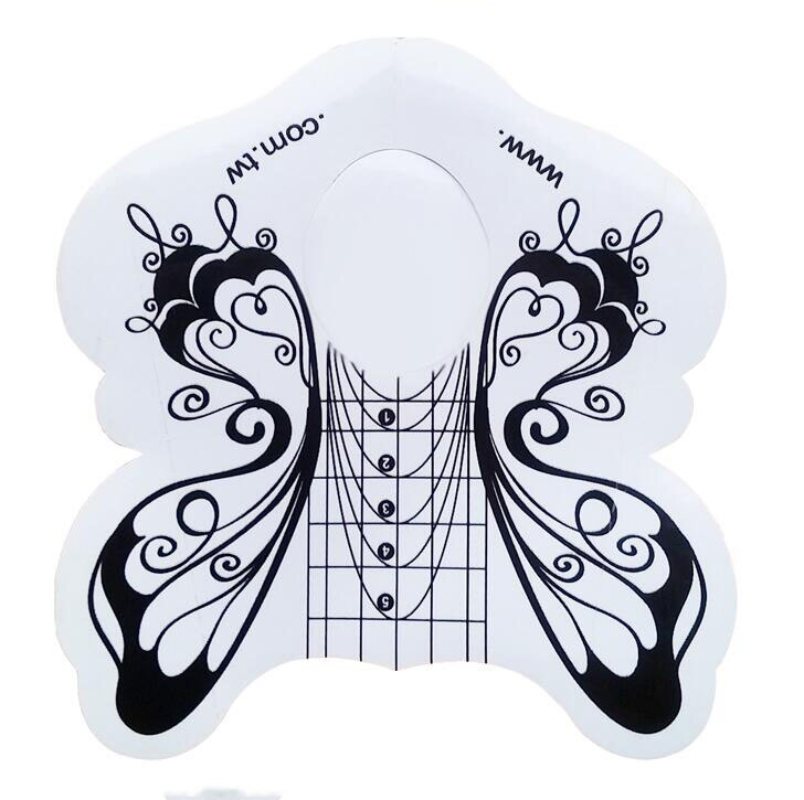 300Pcs Vlinder Nagels Formulieren Voor Gel Nail Art Vorm Papier Stickers Nail Extensions Bouwen Gel Nail Vorm Tips Acryl vormen, UYUI8