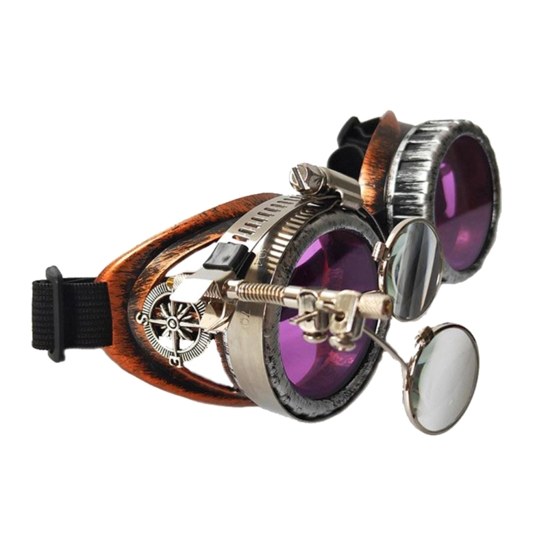 Retro skibrillen vintage steampunk brillen motorbrillen voor dames en heren  n0hf: Rood