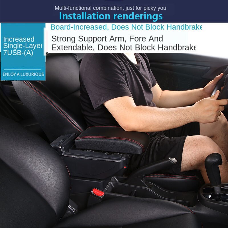 Reposabrazos Universal para Citroën C2, caja de almacenamiento para Citroën C2, reposabrazos, portavasos, accesorios de modificación