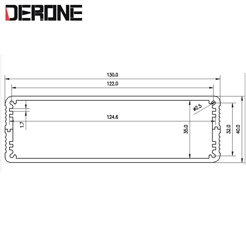 Aluminiumskapslingsboks mini forsterkerhus forforsterker chassis psu chassis 1304 til diy