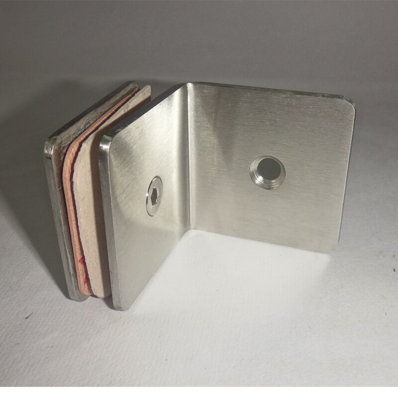 1 stk firkantet spejl 90 og 180 grader glas klemme beslag holder glas beslag klemmer clips adaptere solid gelænder balustrade