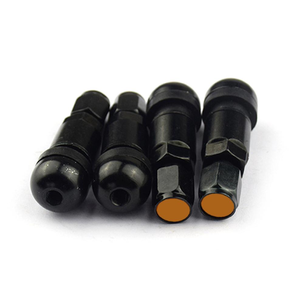 4Pcs Tire Valve Universal Aluminum Alloy Car Motorcycle Tubeless Wheel Tire Valve Waterproof Durable Air Valve Stem: Black