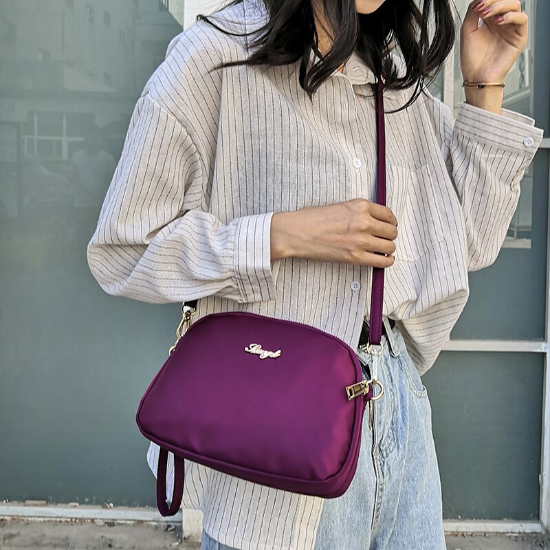 Nylon tassen voor luxe handtassen dames stevige waterdichte schoudertas rits zachte draagbare crossbody bolsa feminina