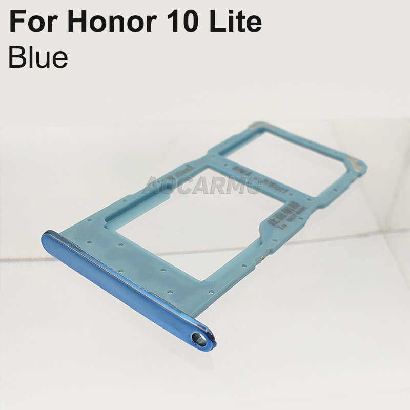 Aocarmo SD MicroSD Holder Nano Sim Card Tray Slot For Huawei p smart ) / Honor 10 lite POT-LX3 POT-LX1 POT-LX2J