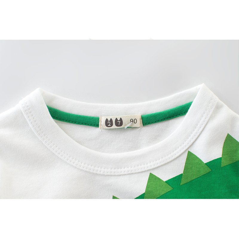 Bebis vår pojke t-shirt långa ärmar barn barn bebis pojkar bomullstoppar kläder tecknade kläder med o-halstryck 2-7 år