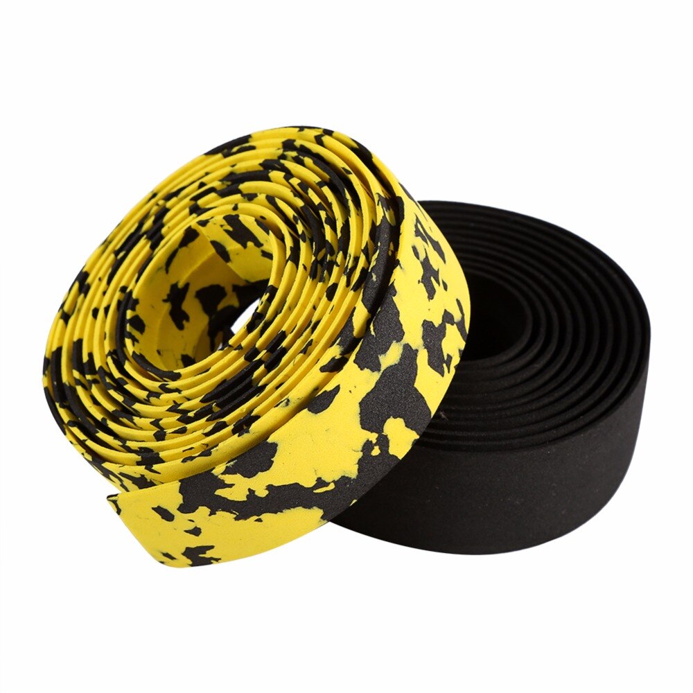 1 par landevejscykel cykelstyr anti-slip styrtape gummi cykel styr tape wrap med stangpropper