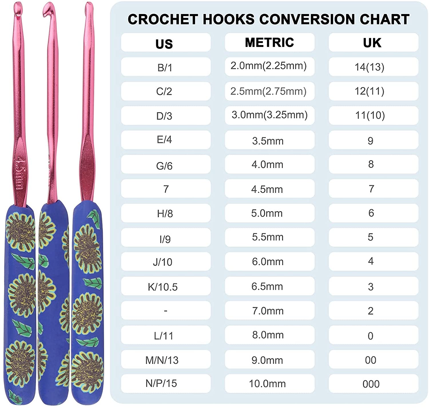 Premium Colorful Crochet Hook Set Soft Ceramic Mix Color Crochet Needles Home DIY Knitting Needles Sewing Tools