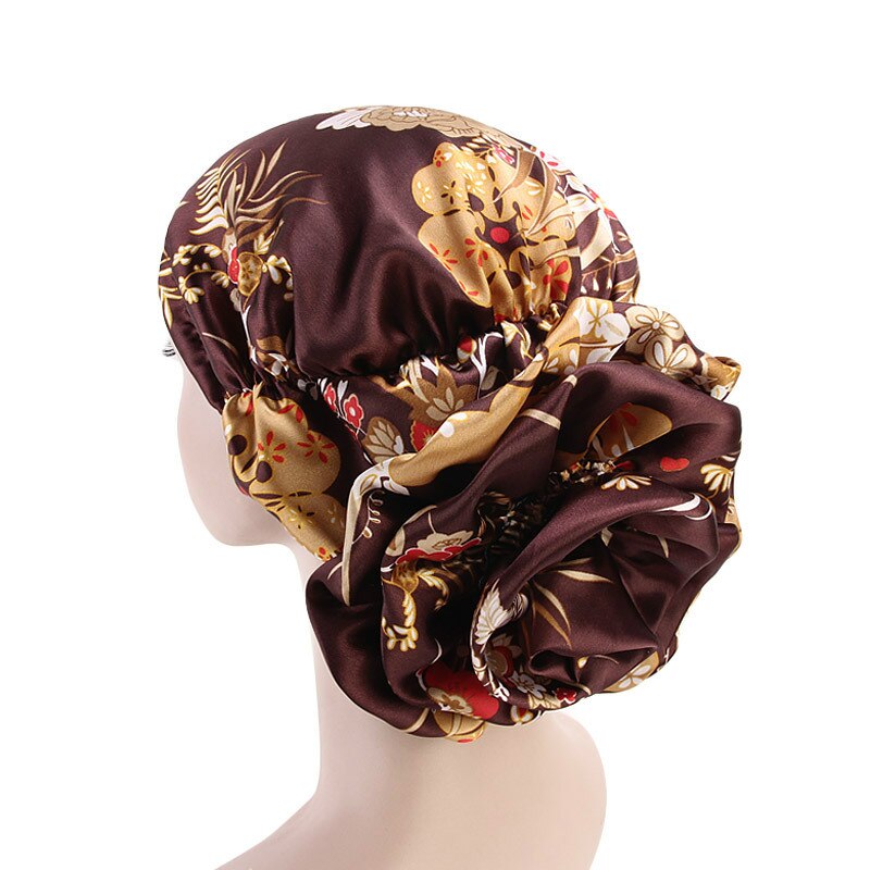 Grande fleur musulmane Hijab écharpe femmes perte de cheveux casquette Beanie Skullies Cancer chimio casquette islamique indien chapeau couverture tête écharpe Bonnet