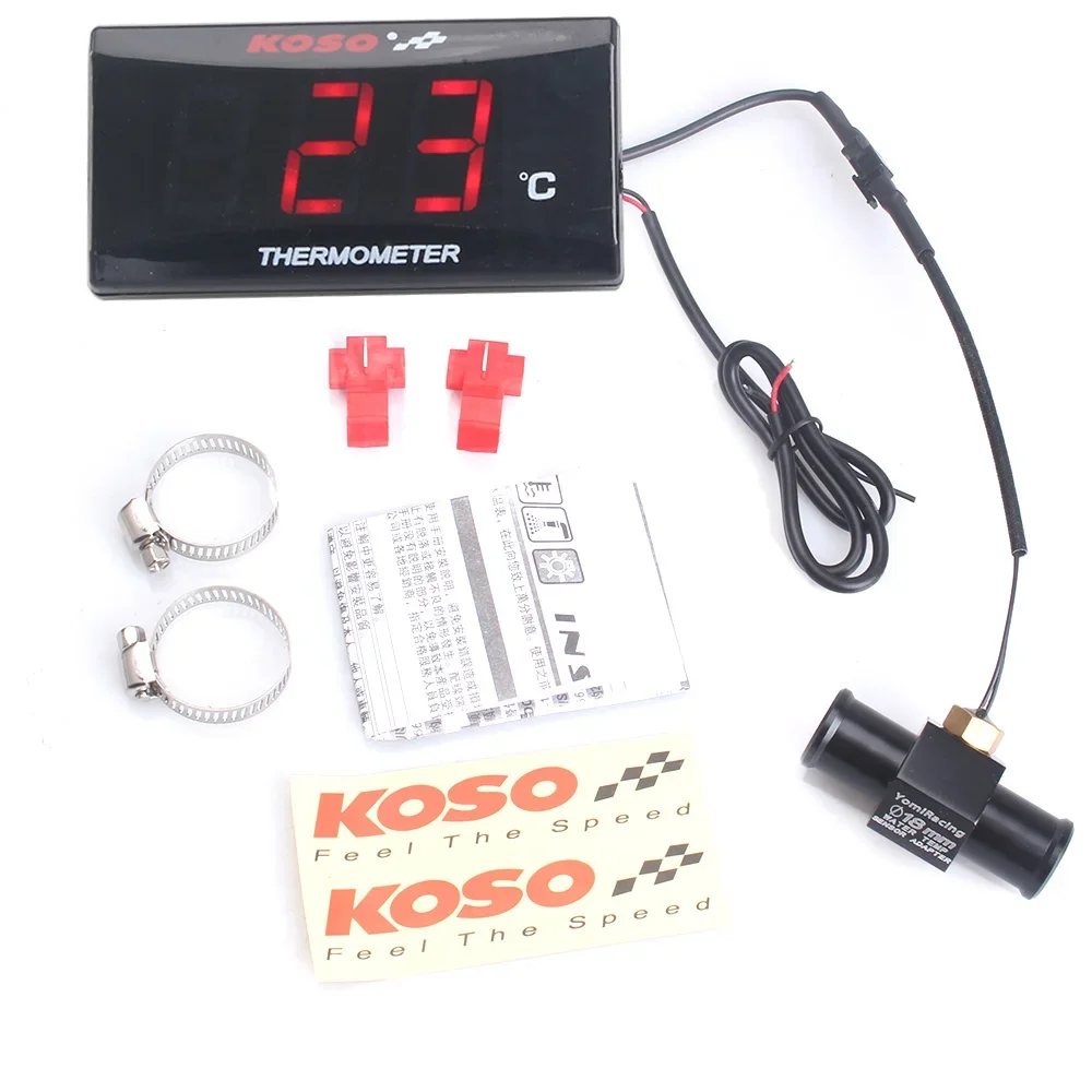 Universal- Motorrad Thermometer Instrumente Wasser Temp Temperatur Digital Anzeige Meter Messgerät Sensor Adapter Für KOSO