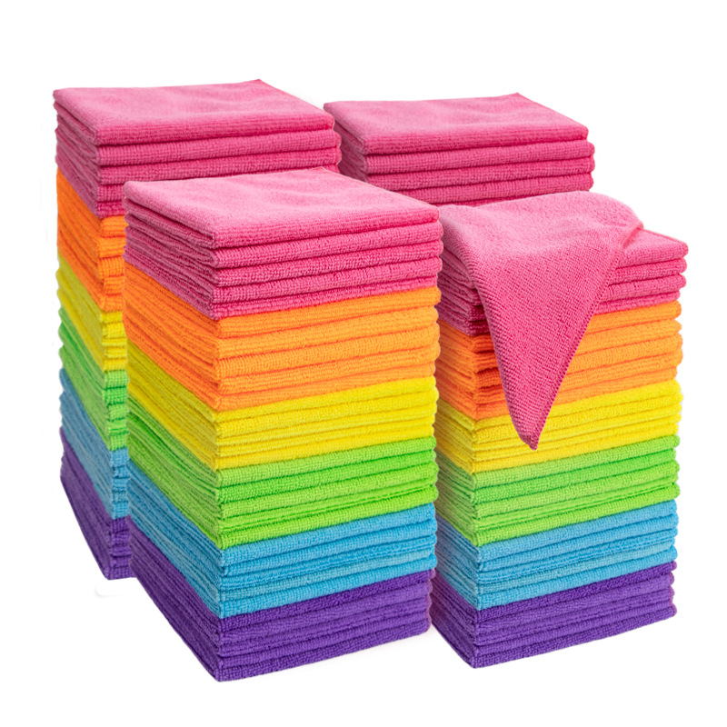 Paños de limpieza de microfibra multiusos de alta absorción, Kit de 10 toallas de limpieza para el hogar y el coche, para el hogar y la cocina