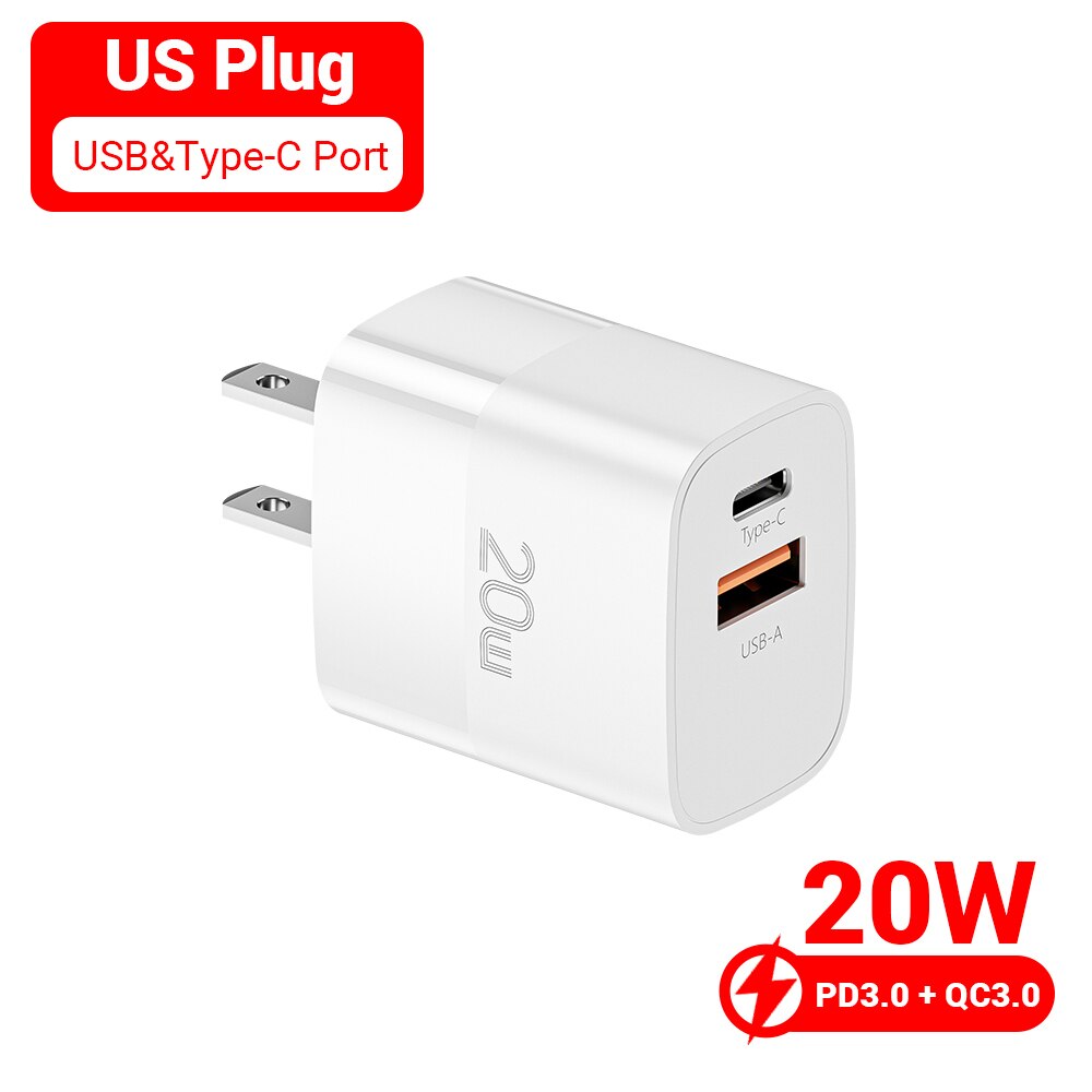 Essager Usb Charger Type C Voor Iphone 13 12 Fast Charger Usb C Quick Charge Voor Samsung Xiaomi 20W wall Charger Adapter: 20W W US A C Plug