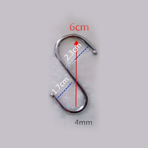 10 stk rustfrit stål s kroge køkken kødpande redskab knagetøj bøjle hænge