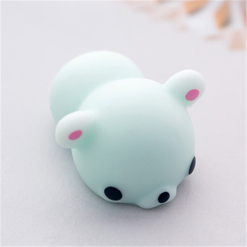 Mini Squishy Giocattolo Animale Sveglio Antistress Palla Spremere Mochi In Aumento Giocattoli Abreagire Morbido Appiccicoso Squishi Lo Stress Relief Giocattoli Regalo Divertente: Blue Bear