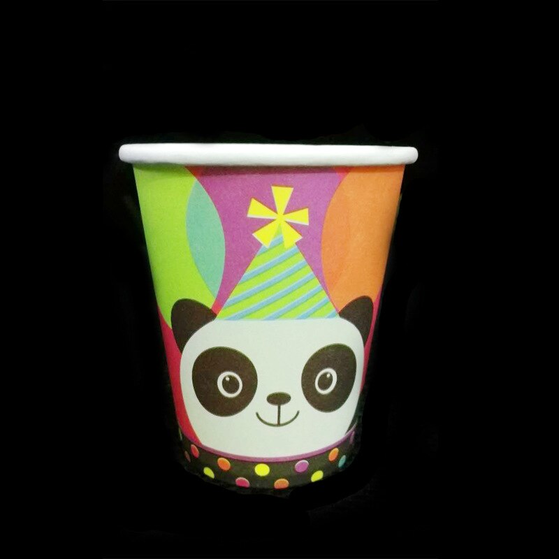 Lovely Panda Theme Kids Happy Birthday Party Decoration Paper Plate Napkin Cup Straw Disposable Tableware Baby Shower Supplies