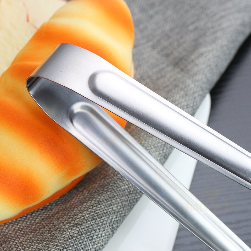 1pc rustfritt stål praktiske bbq matklemmer kjøkkenverktøy tang buffet matlaging klips salat brød kamskjell kjøkkentilbehør