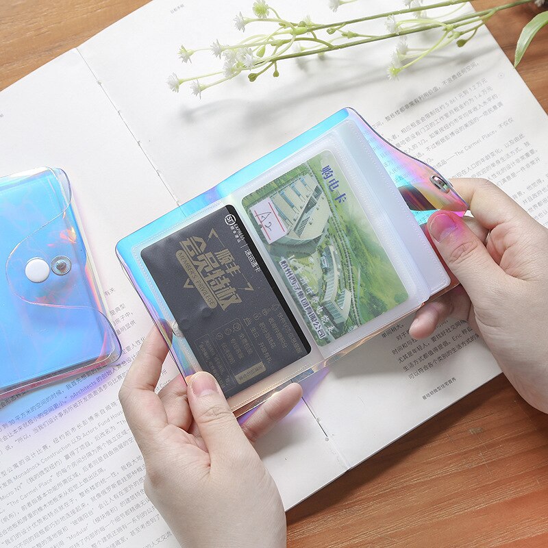 Pvc transparent Busniess Karte Halfter Frauen Wasserdichte 20 Karte Schlüssel Kreditkarte Tasche Hohe Kapazität SchöNe Mädchen Karteninhaber