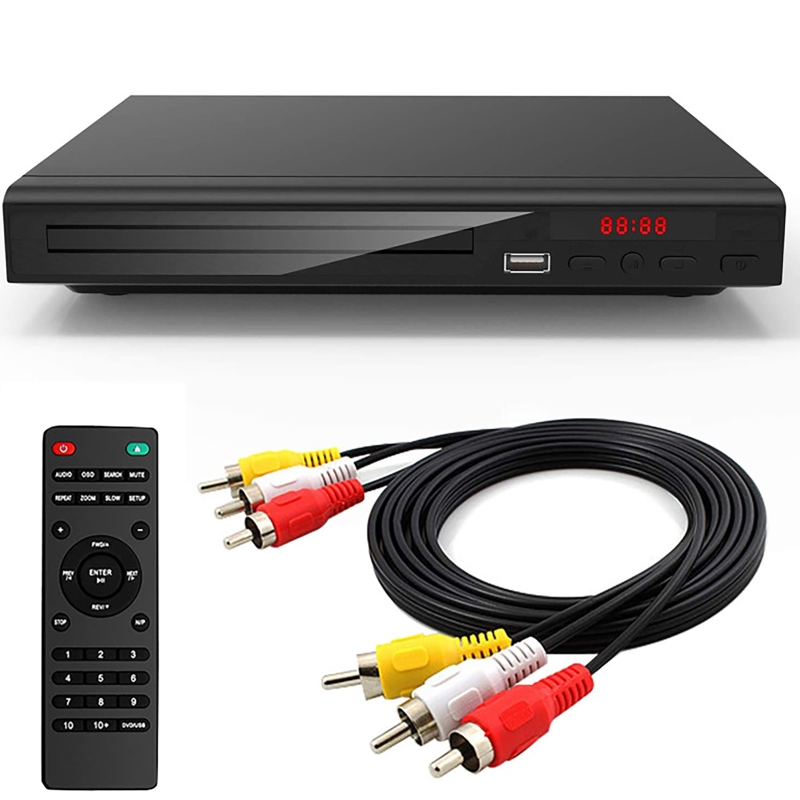 Dvd-spiller til tv, alle regionsfrie dvd-cd-spillere av-utgang innebygd kompis ntsc usb-inngang fjernkontroll