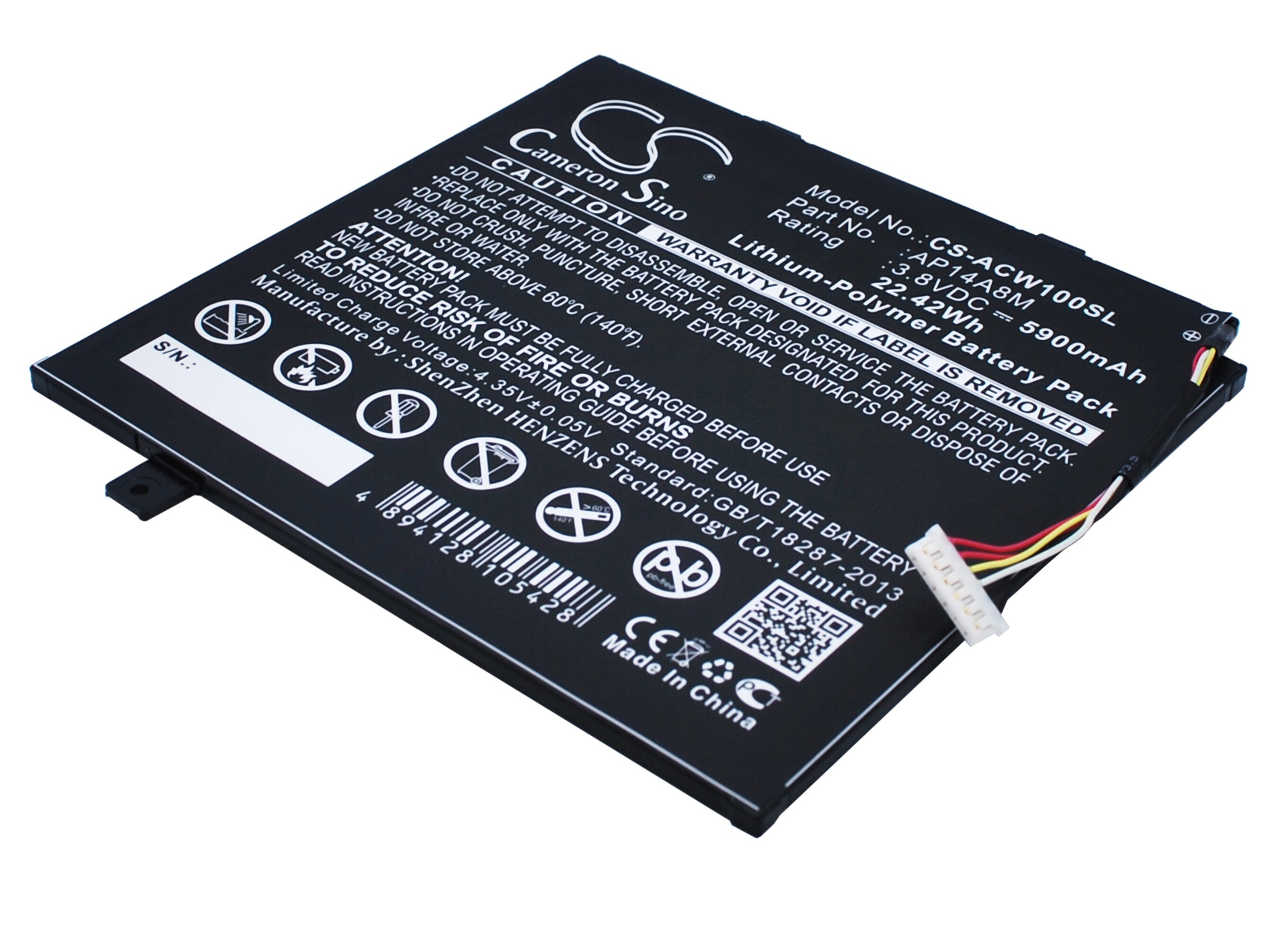 Cameron Sino 5900mAh bateria AP14A4M, AP14A8M dla Acer A3-A20FHD, Iconia 10 A3-A20, NTL4TET016, SW5-011, SW5-012, SW5-012P