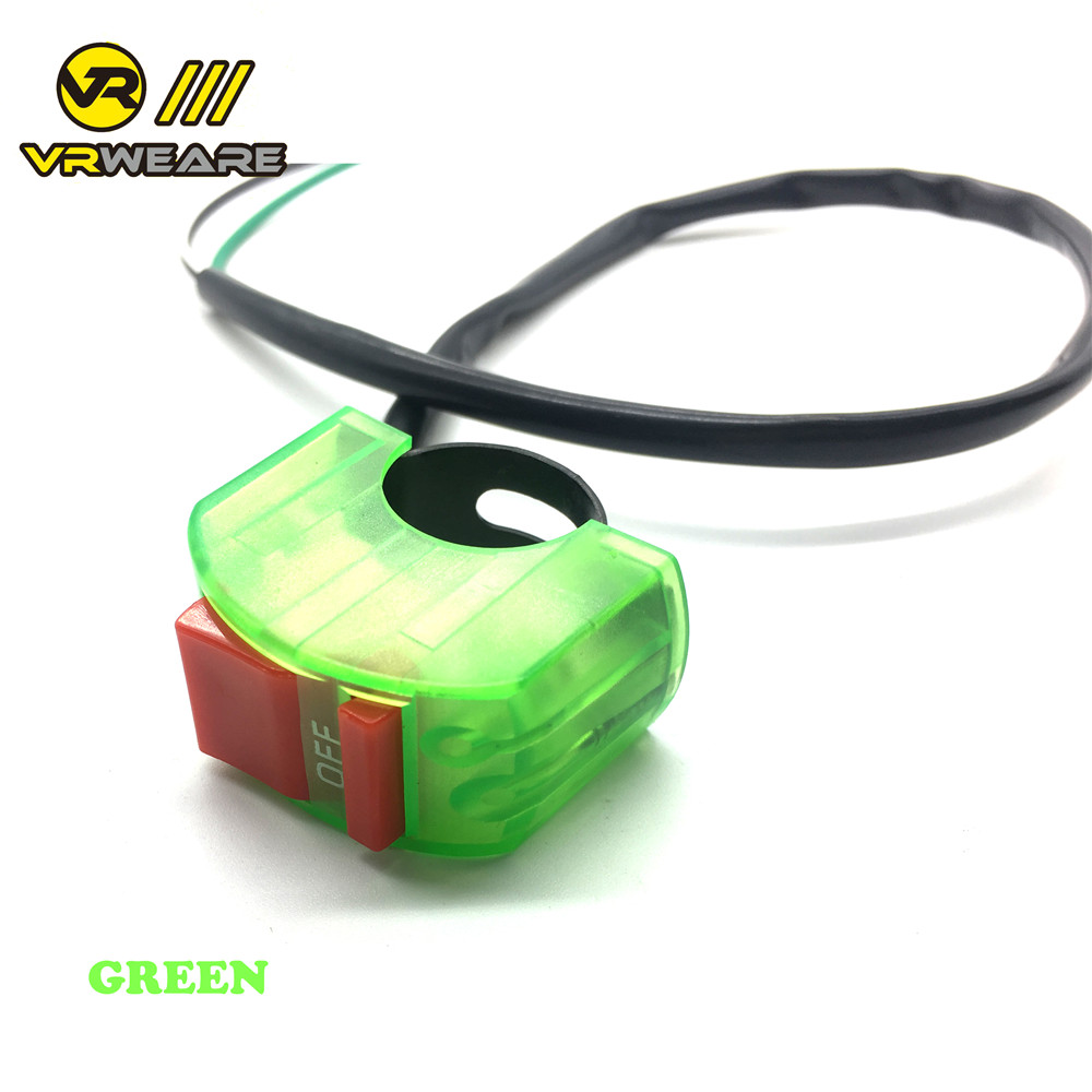 Interruptor Universal de manillar de motocicleta, botón de encendido y apagado para Moto, ATV, DC 12V/10A, color negro