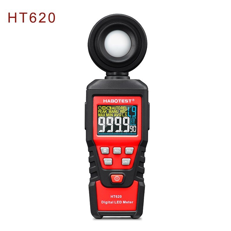 Handheld Light Meter LUX Digital Luxmeter Luminance Lux Fc Test Max Min Luminometer Photometer HT620 Series